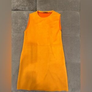 Zara Vibrant Orange Sleeveless Dress